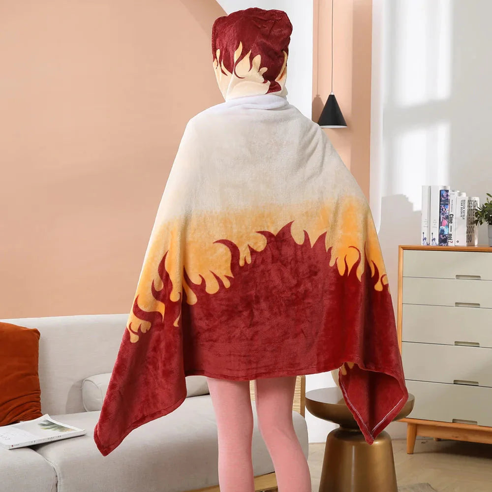 Anime Demon Slayer Hooded Cape Blanket - Image 6