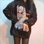 Anime Emo Girl 'Just Disappear' Women's Hoodie
