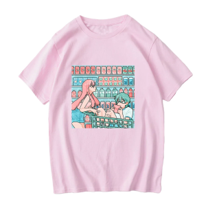 Anime Graphic Couple Shopping Unisex Tee