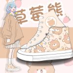 Brown Kawaii Bear Women's Sneakers Trainers