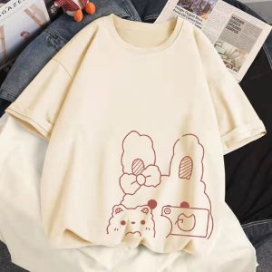 Bunny Bestie Selfie Cotton Women's Tee