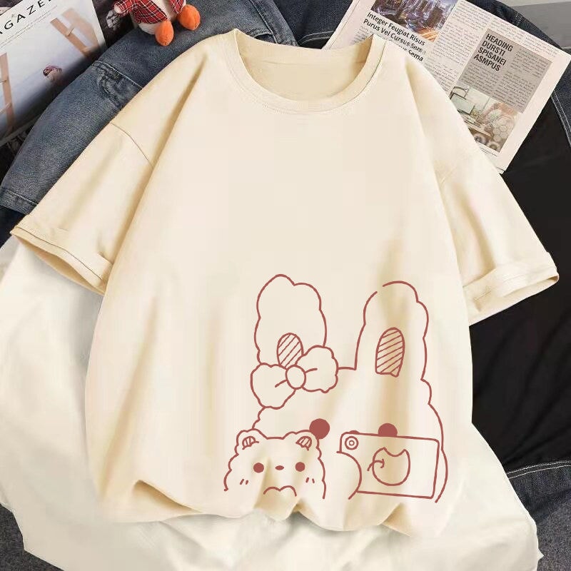 Bunny Bestie Selfie Cotton Women's Tee