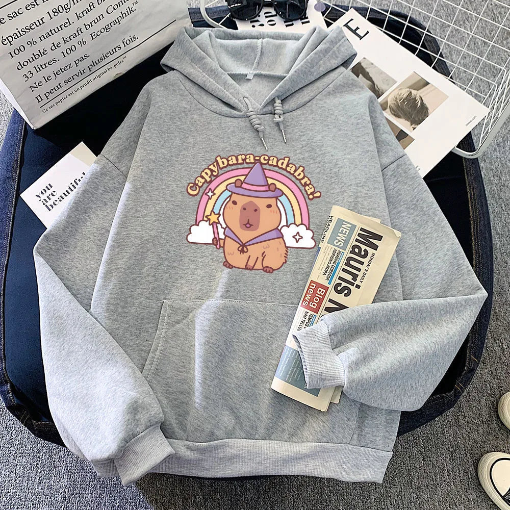 Capybara-Cadabra Rainbow Magician Unisex Hoodie - Image 4