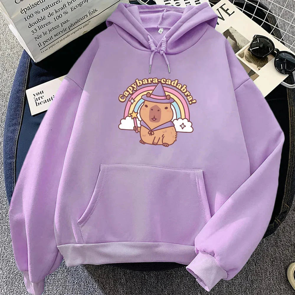 Capybara-Cadabra Rainbow Magician Unisex Hoodie - Image 6
