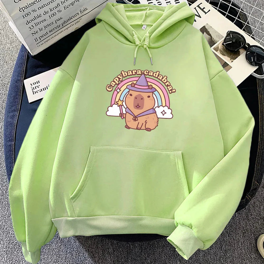 Capybara-Cadabra Rainbow Magician Unisex Hoodie - Image 7