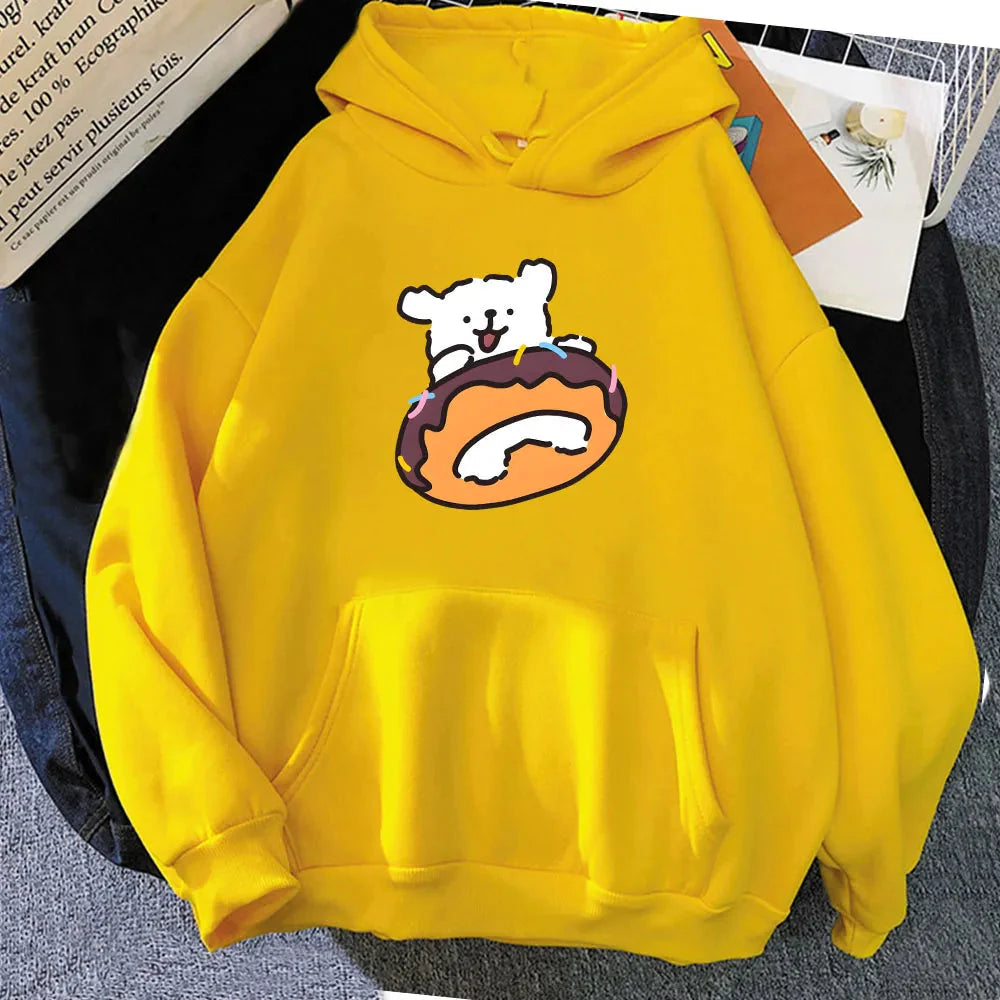 Chocolate Donut Luckie the Dog Unisex Hoodie - Image 12