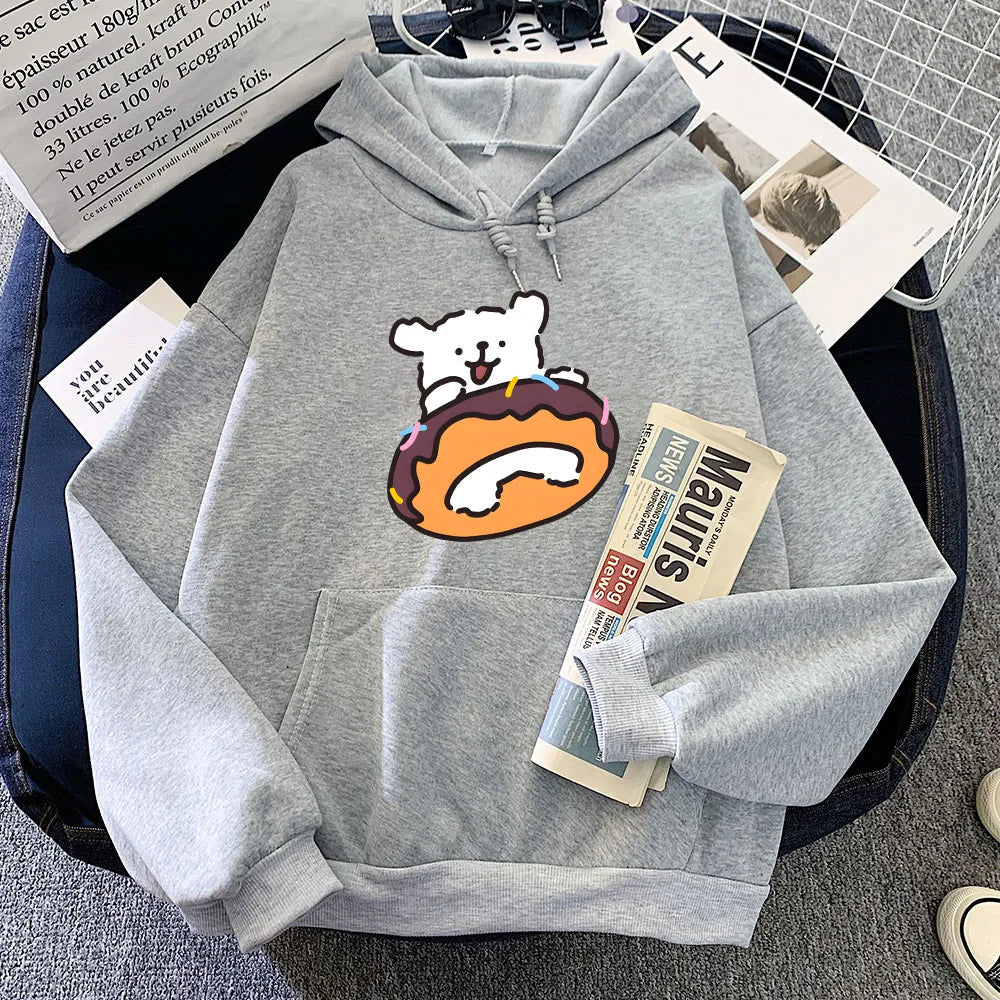 Chocolate Donut Luckie the Dog Unisex Hoodie - Image 6