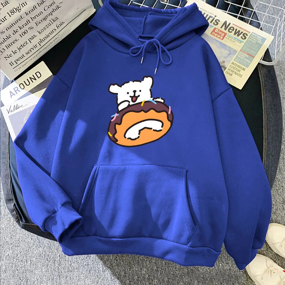 Chocolate Donut Luckie the Dog Unisex Hoodie - Image 7