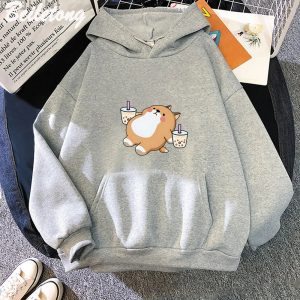 Chubby Shiba Inu Bubble Tea Unisex Hoodie