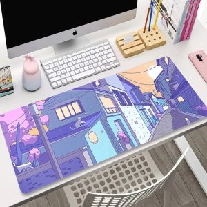 Cute Japanese-themed Cat Large Mouse Pad Collection 1