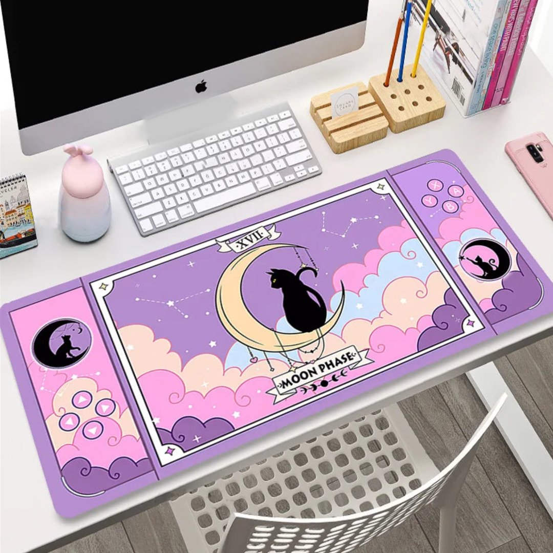 Cute Japanese-themed Cat Large Mouse Pad Collection 1 - Image 3