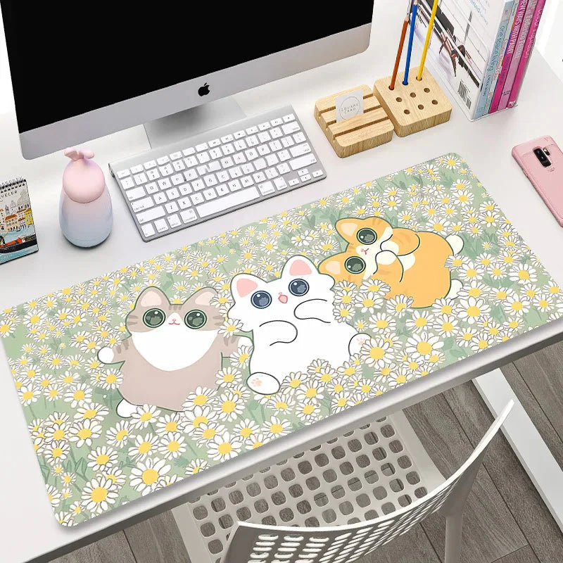 Cute Japanese-themed Cat Large Mouse Pad Collection 1 - Image 4