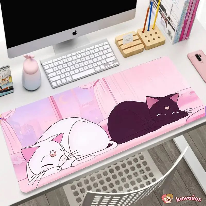 Cute Japanese-themed Cat Large Mouse Pad Collection 1 - Image 6