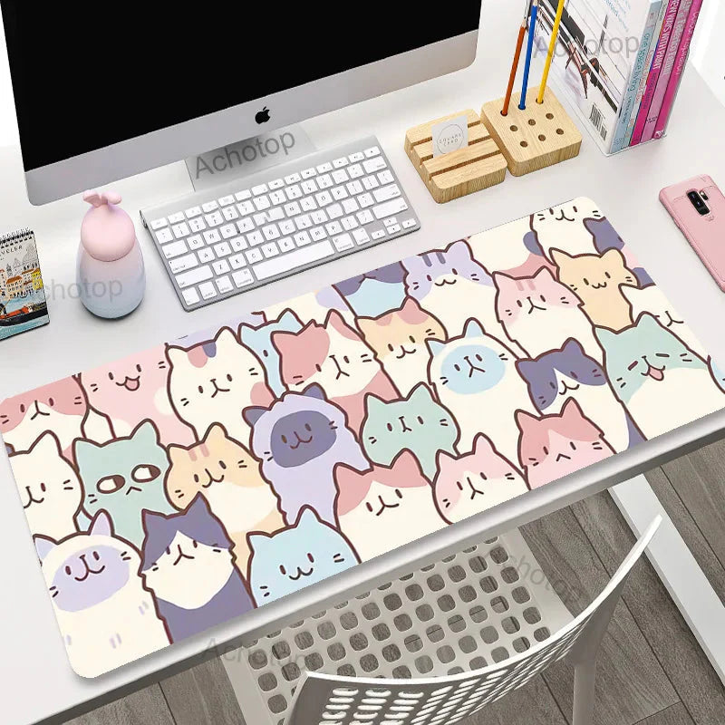 Cute Japanese-themed Cat Large Mouse Pad Collection 2 - Image 5