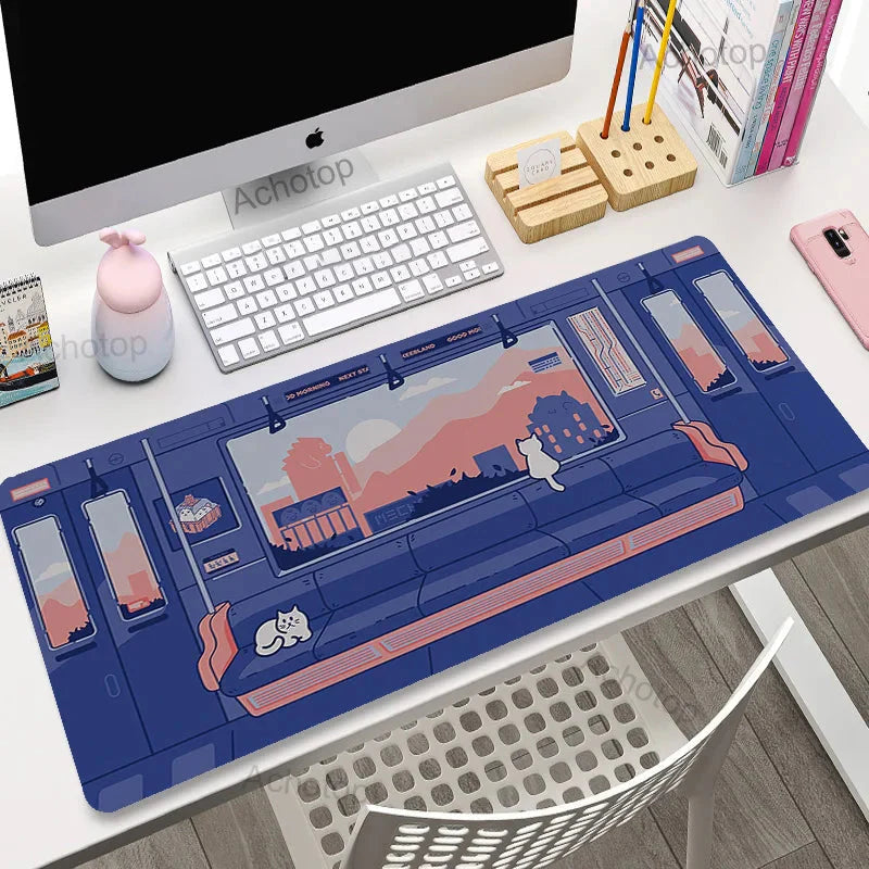 Cute Japanese-themed Cat Large Mouse Pad Collection 2 - Image 6