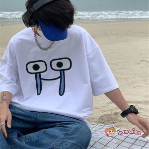 Emoji Expression Oversized Tee