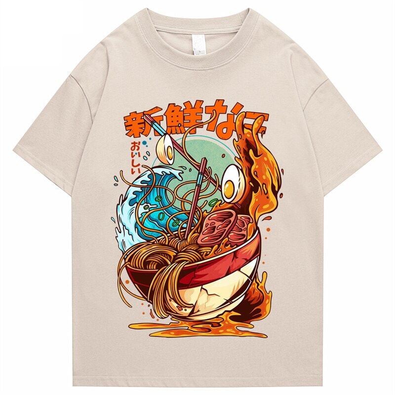 Flaming Hot Wagyu Ramen Unisex Cotton Tee - Image 5
