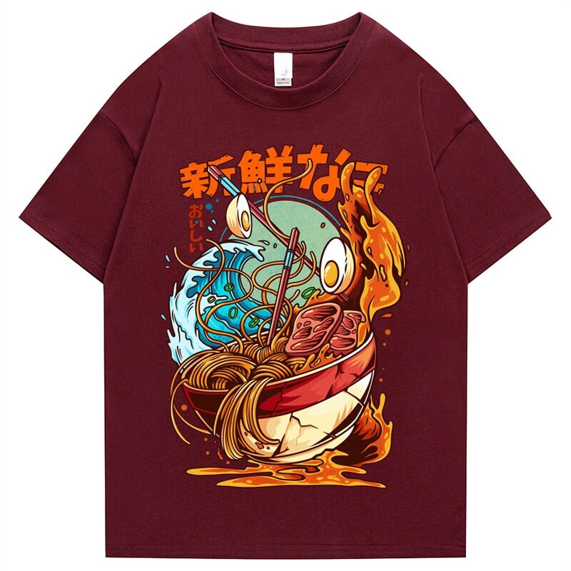 Flaming Hot Wagyu Ramen Unisex Cotton Tee - Image 6