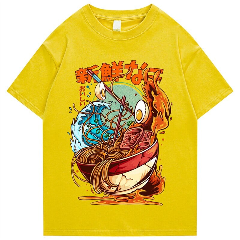 Flaming Hot Wagyu Ramen Unisex Cotton Tee - Image 9