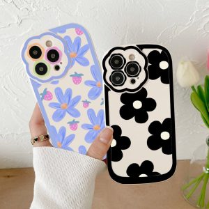 Floral Purple Pink Strawberry iPhone Case