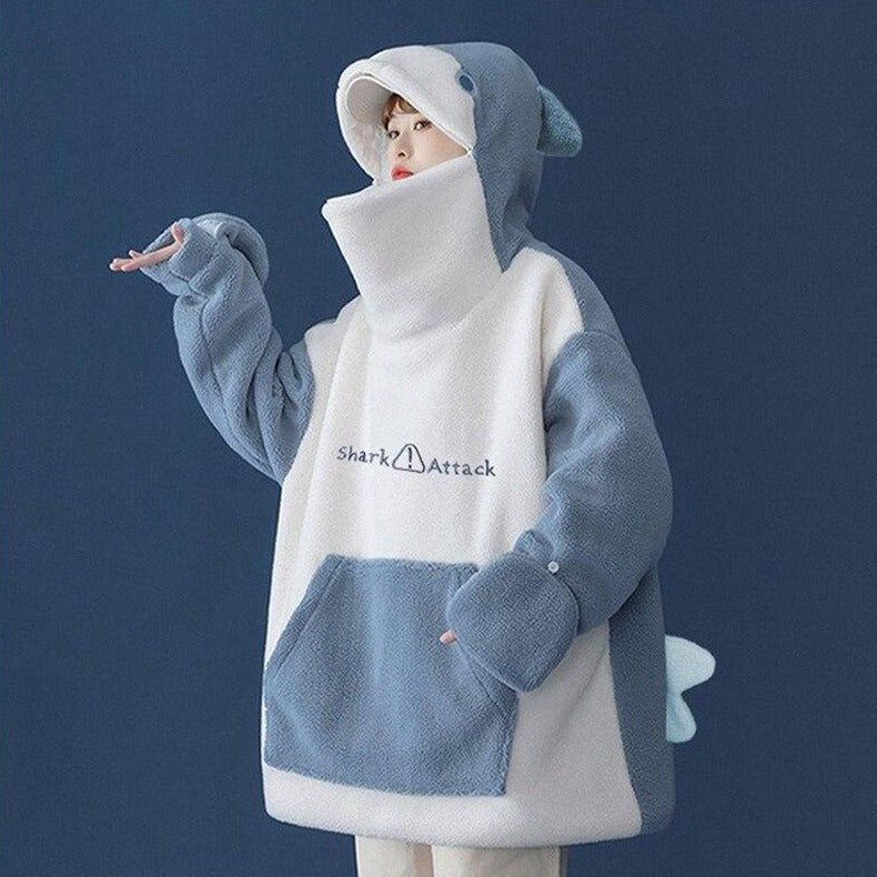 Fluffy Shark Hoodie - Image 3