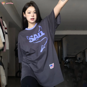 Gray Sad Devil Wings Women's Tee