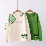 Green Dinosaur Long Sleeve Unisex Sweatshirts