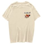 Harajuku Japanese Fish Konnichiwa Poster Unisex Tee