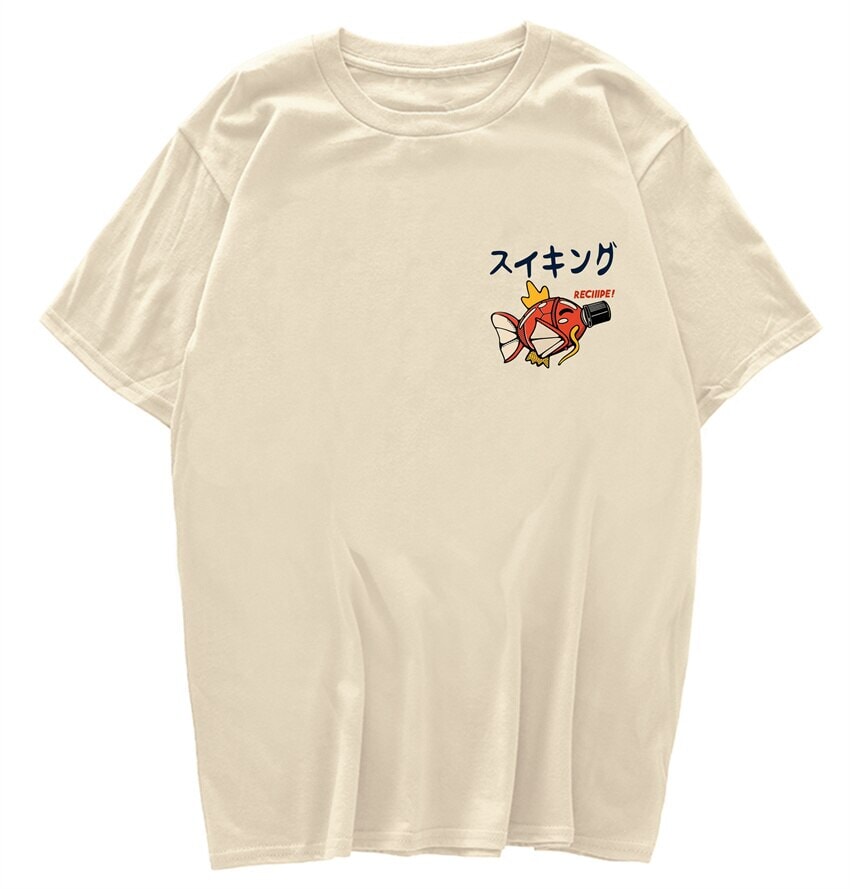 Harajuku Japanese Fish Konnichiwa Poster Unisex Tee