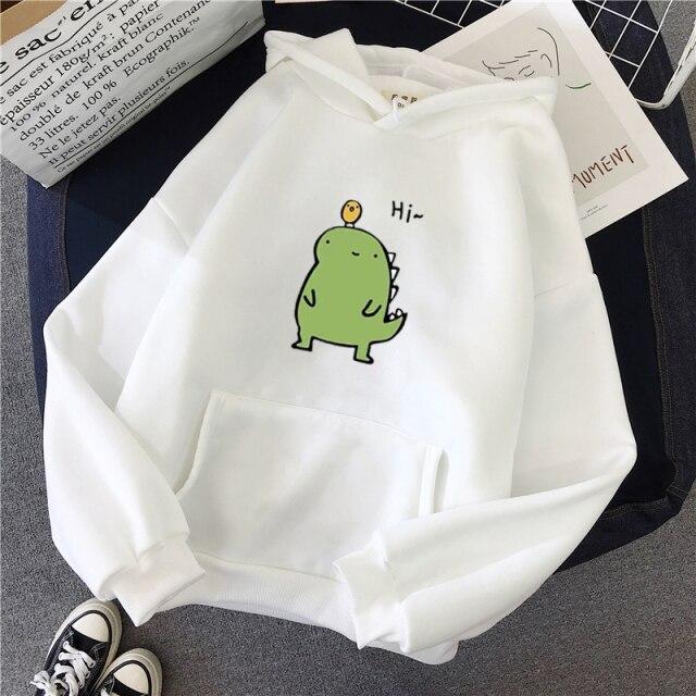 Harajuku Kawaii Cute Dipsy Dinosaur Hoodie - Image 2