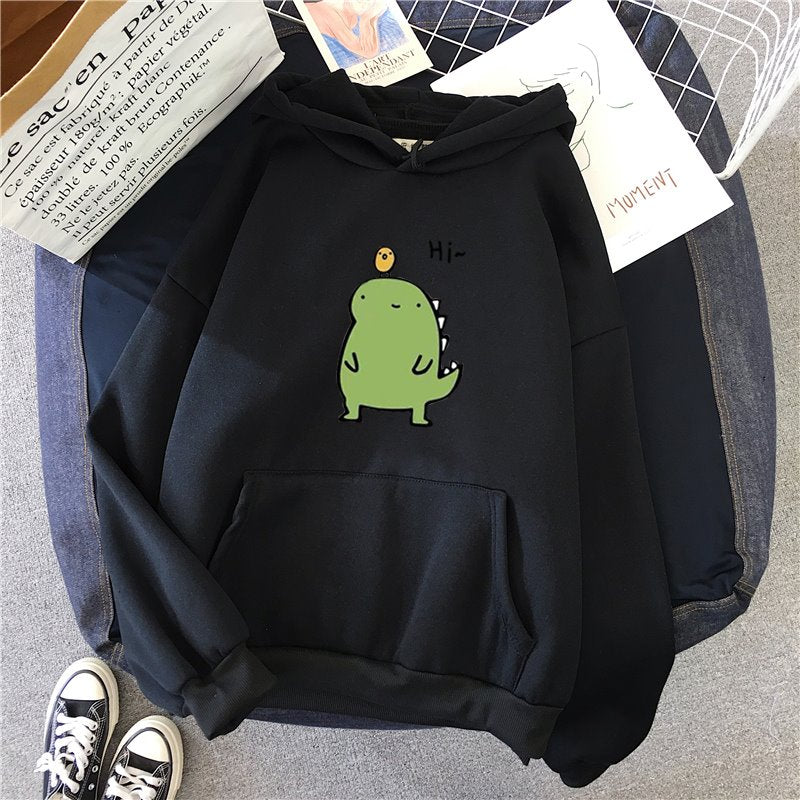 Harajuku Kawaii Cute Dipsy Dinosaur Hoodie - Image 3
