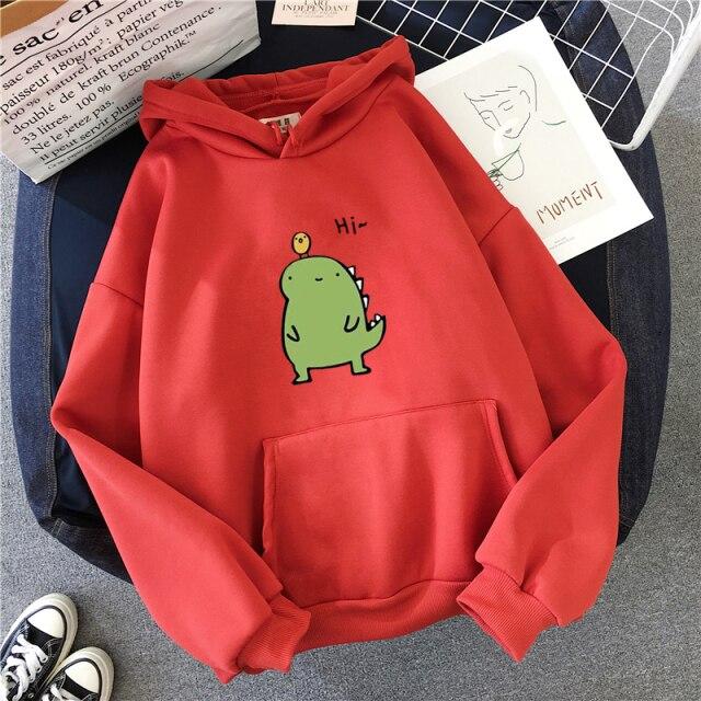 Harajuku Kawaii Cute Dipsy Dinosaur Hoodie - Image 4