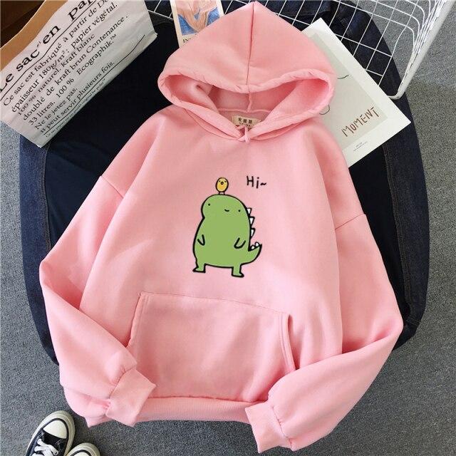 Harajuku Kawaii Cute Dipsy Dinosaur Hoodie - Image 5
