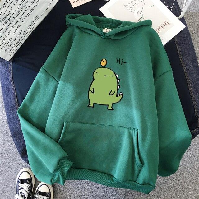 Harajuku Kawaii Cute Dipsy Dinosaur Hoodie - Image 6