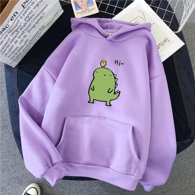 Harajuku Kawaii Cute Dipsy Dinosaur Hoodie - Image 7