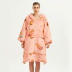 Ice Cream Coral Oversized Blanket Hoodie for Adults & Children