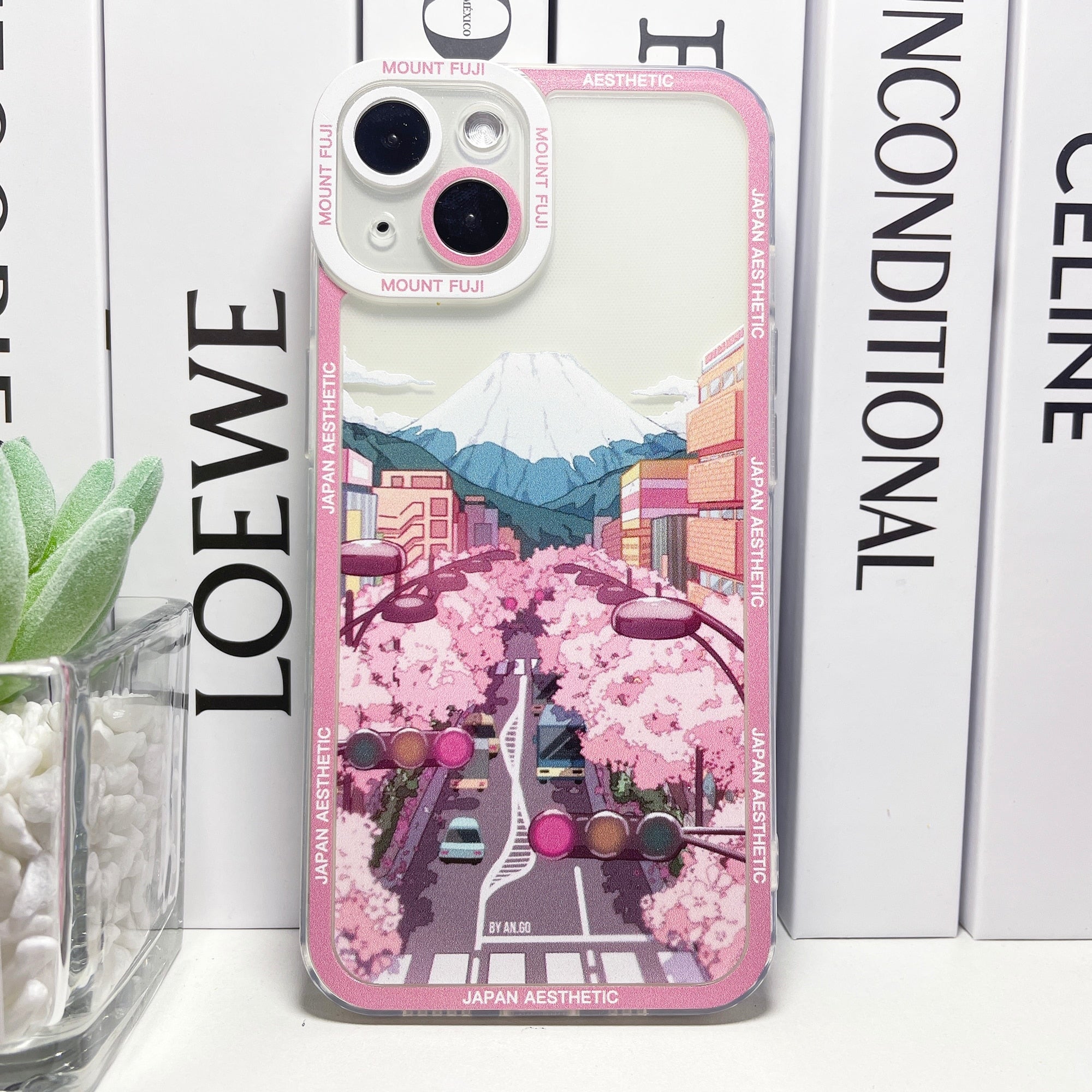 Japanese Aesthetic Sakura Blossom City Break iPhone Case - Image 2
