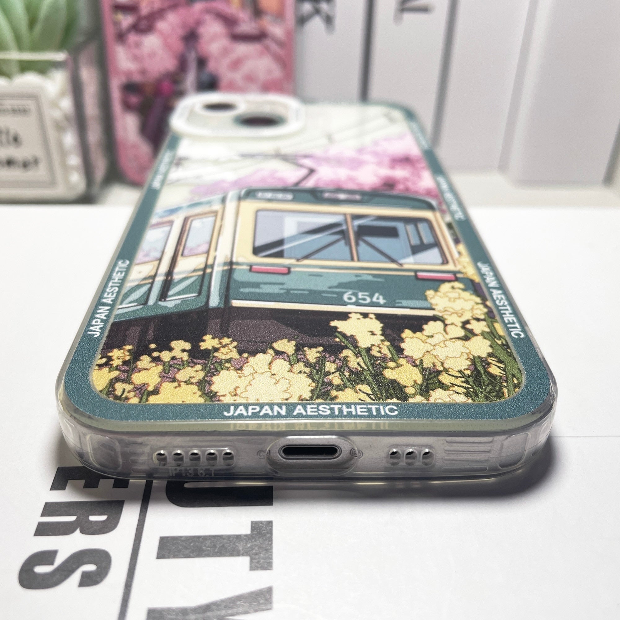 Japanese Aesthetic Sakura Blossom City Break iPhone Case