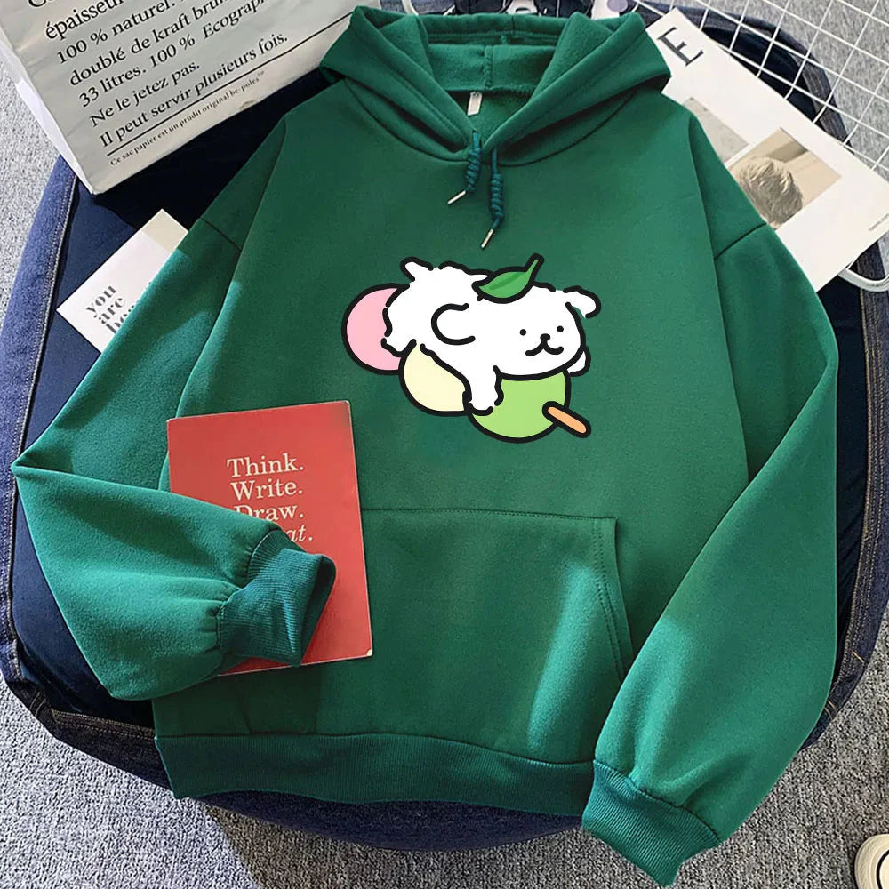 Japanese Dango Luckie the Dog Unisex Hoodie - Image 12