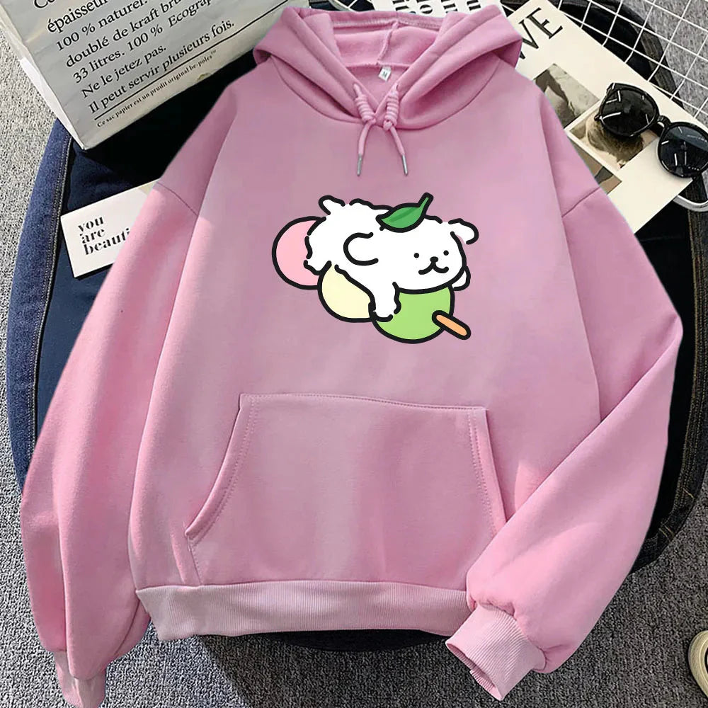 Japanese Dango Luckie the Dog Unisex Hoodie - Image 6