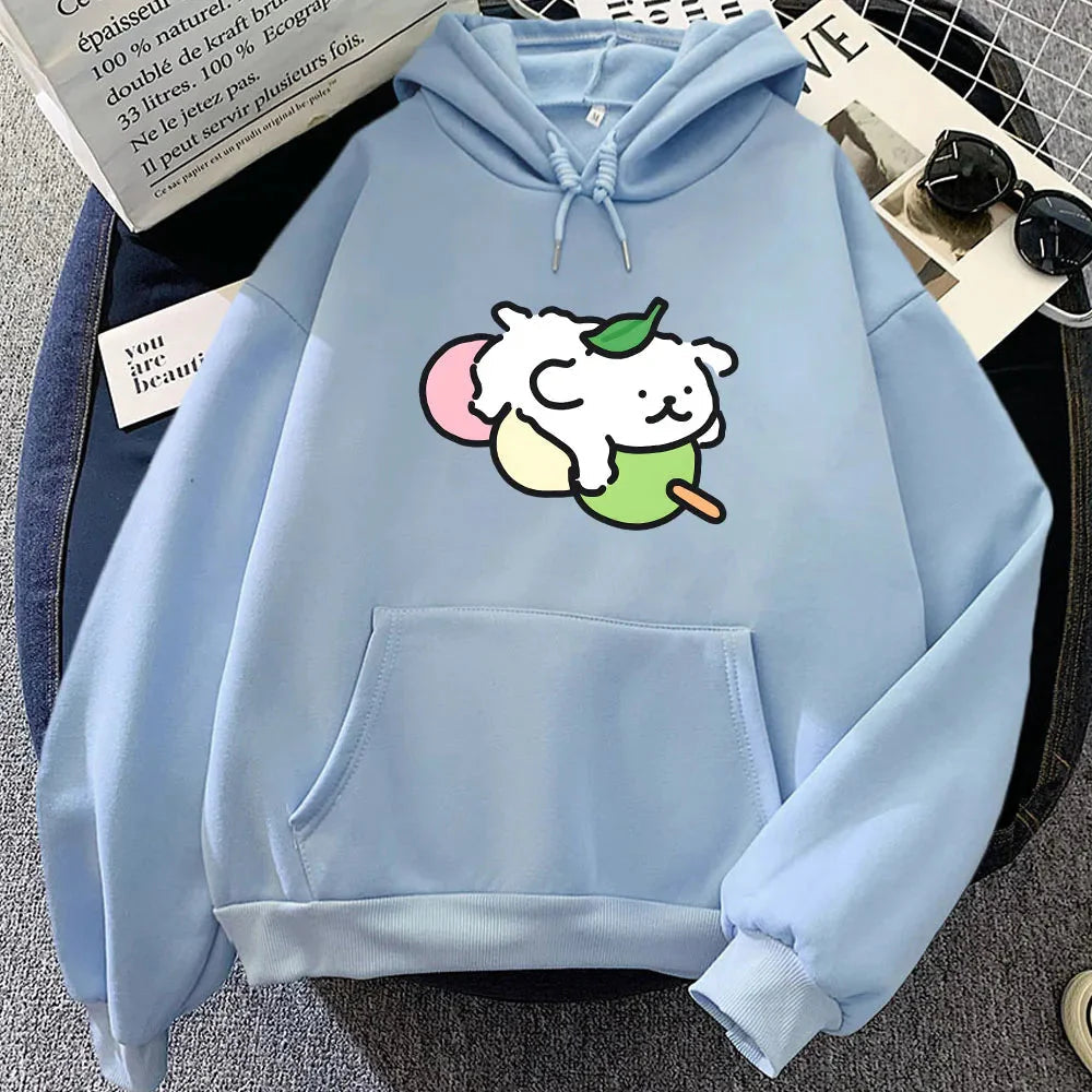 Japanese Dango Luckie the Dog Unisex Hoodie - Image 7