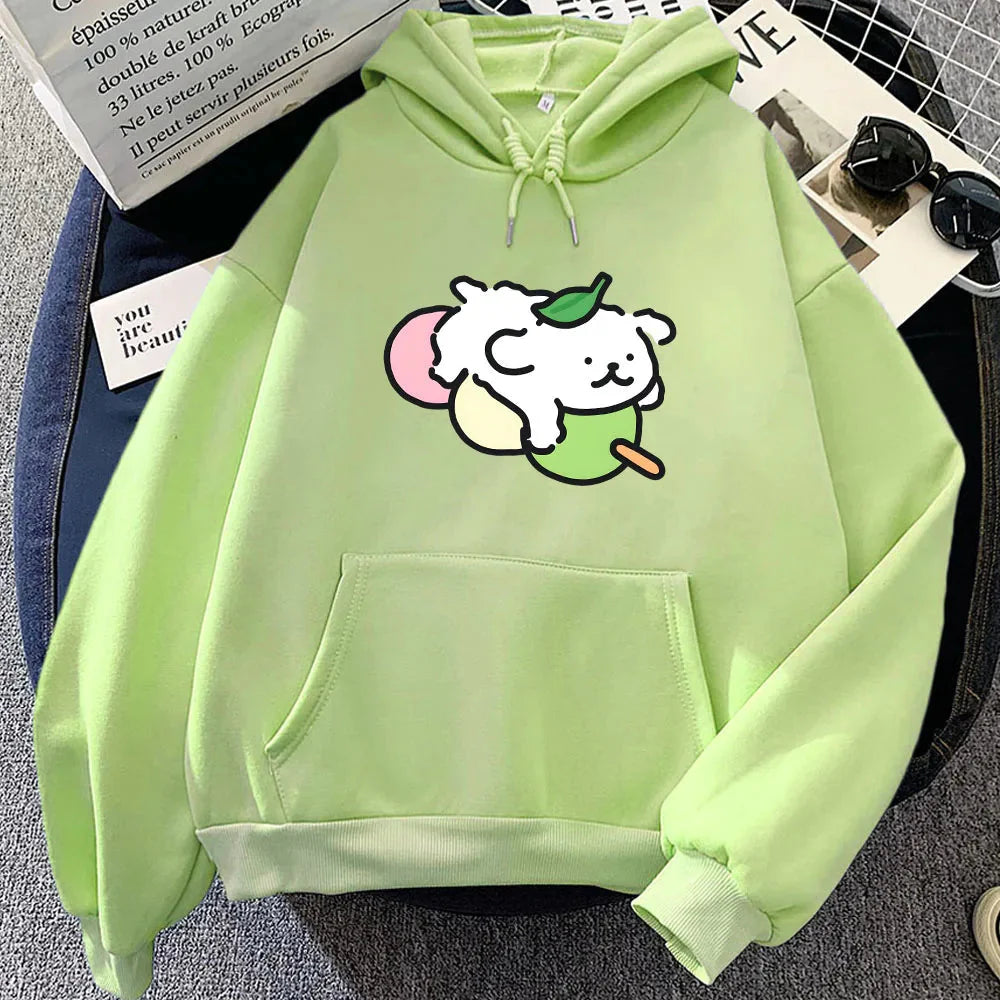 Japanese Dango Luckie the Dog Unisex Hoodie - Image 8