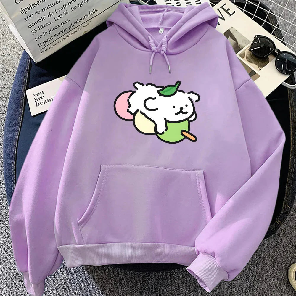 Japanese Dango Luckie the Dog Unisex Hoodie - Image 9