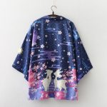 Japanese Deer of Nara with Sakura Trees Kimono