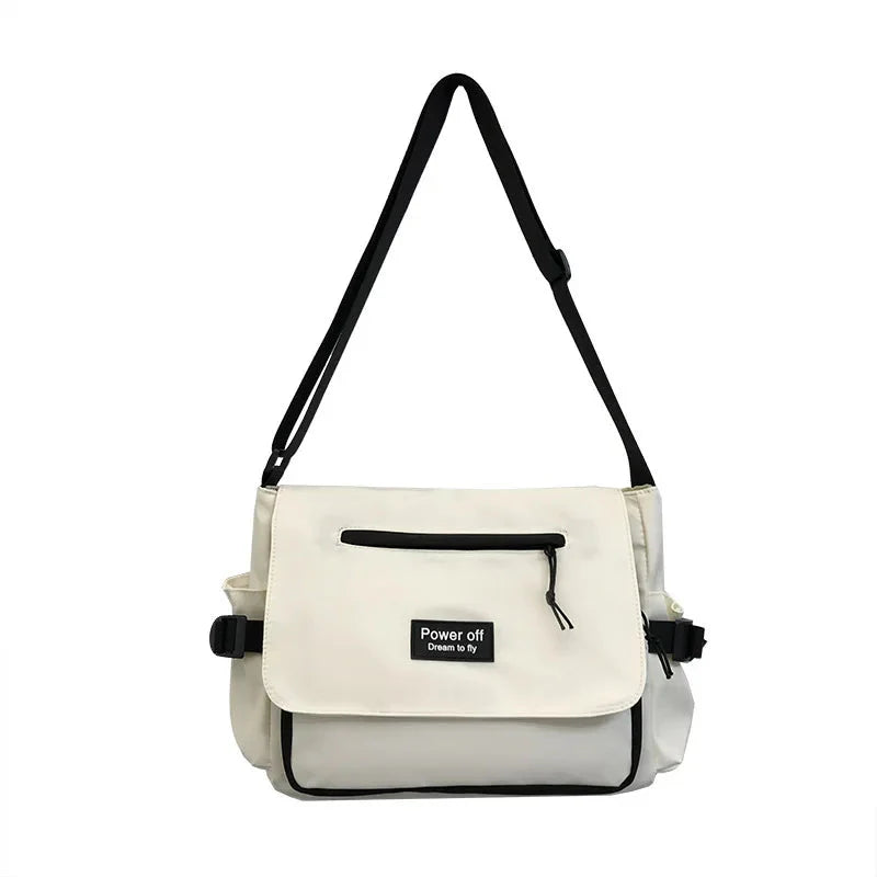 Japanese Harajuku Power Off Simple Crossbody Shoulder Bag - Image 2
