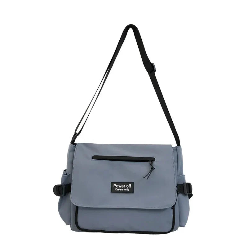 Japanese Harajuku Power Off Simple Crossbody Shoulder Bag - Image 4