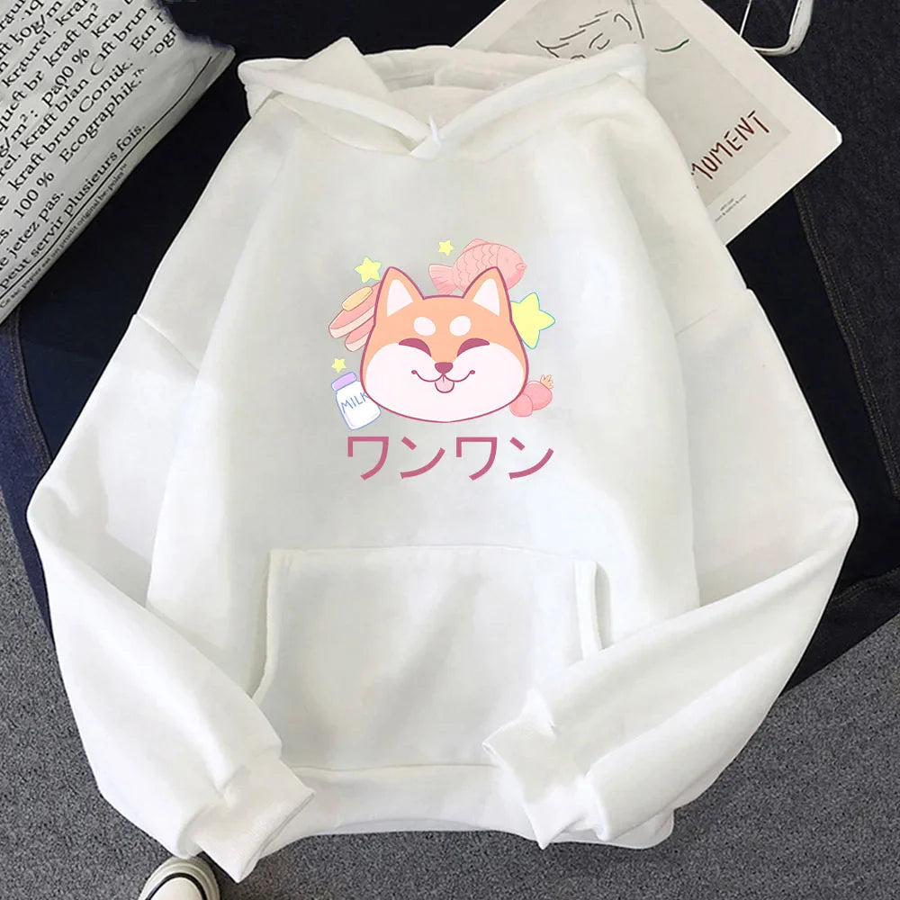 Japanese Kawaii Shiba Inu Unisex Hoodie - Image 3