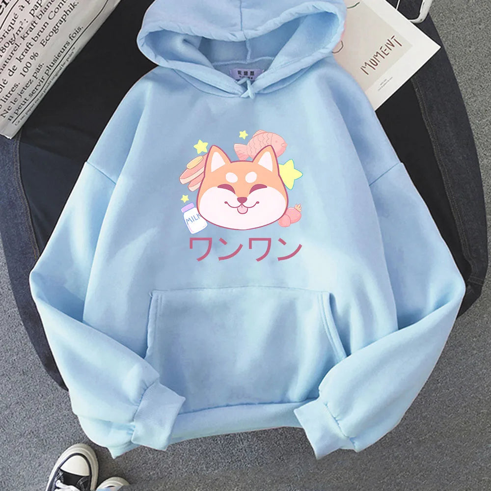 Japanese Kawaii Shiba Inu Unisex Hoodie - Image 4