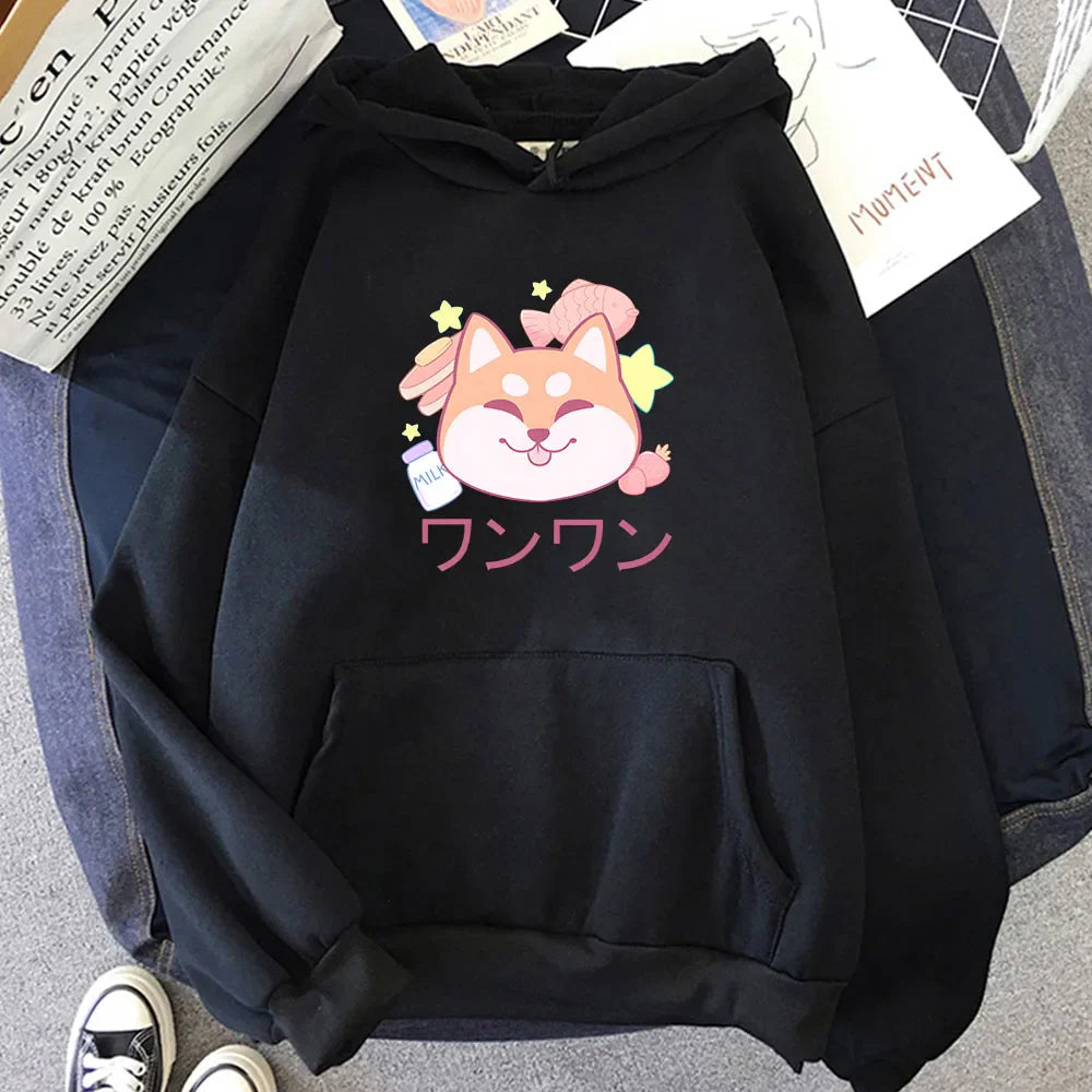 Japanese Kawaii Shiba Inu Unisex Hoodie - Image 6