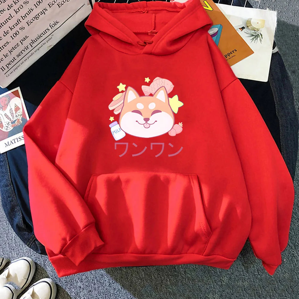 Japanese Kawaii Shiba Inu Unisex Hoodie - Image 10